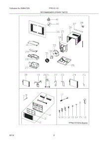 03 - Recommended Spare Parts parts for Frigidaire Room Air Conditioner FFRA1211Q11 from AppliancePartsPros.com
