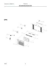 02 - Recommended Spare Parts parts for Electrolux Air Conditioner FFRE0533Q14 from AppliancePartsPros.com