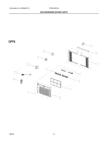 02 - Recommended Spare Parts parts for Electrolux Air Conditioner FFRE05W3Q11 from AppliancePartsPros.com