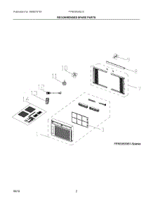 02 - Recommended Spare Parts parts for Electrolux Air Conditioner FFRE05W3S10 from AppliancePartsPros.com