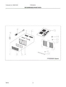 02 - Recommended Spare Parts parts for Electrolux Air Conditioner FFRE0633S13 from AppliancePartsPros.com