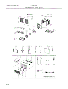03 - Recommended Spare Parts parts for Frigidaire Air Conditioner FFRE06W3Q11 from AppliancePartsPros.com