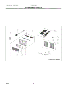 02 - Recommended Spare Parts parts for Electrolux Air Conditioner FFRE06W3S11 from AppliancePartsPros.com