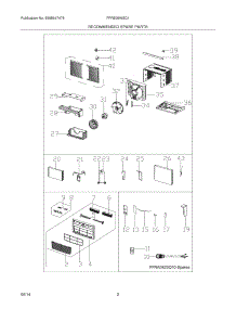 03 - Recommended Spare Part parts for Frigidaire Air Conditioner FFRE08W3Q13 from AppliancePartsPros.com