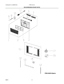02 - Recommended Spare Parts parts for Electrolux Air Conditioner FFRE10L3Q16 from AppliancePartsPros.com
