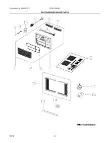 02 - Recommended Spare Parts parts for Electrolux Air Conditioner FFRE10W3S11 from AppliancePartsPros.com
