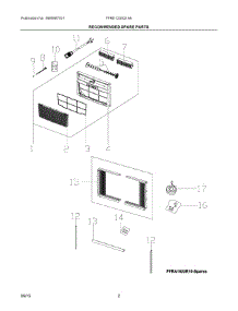 02 - Recommended Spare Parts parts for Electrolux Air Conditioner FFRE1233Q1A6 from AppliancePartsPros.com