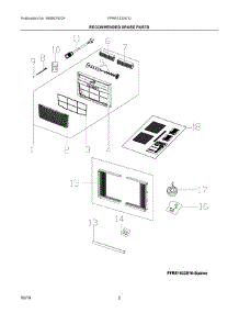 02 - Recommended Spare Parts parts for Electrolux Air Conditioner FFRE1233S10 from AppliancePartsPros.com