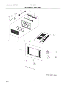 02 - Recommended Spare Parts parts for Electrolux Air Conditioner FFRE12W3S10 from AppliancePartsPros.com