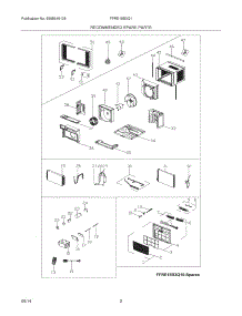 03 - Recommended Spare Parts parts for Frigidaire Room Air Conditioner FFRE1533Q11 from AppliancePartsPros.com