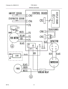 04 - Wiring Diagram parts for Frigidaire Room Air Conditioner FFRE1533Q13 from AppliancePartsPros.com