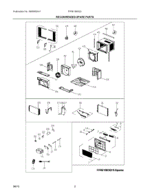 02 - Recommended Spare Parts parts for Electrolux Air Conditioner FFRE15B3Q13 from AppliancePartsPros.com
