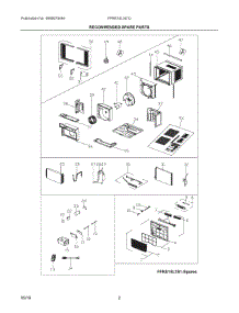 02 - Recommended Spare Parts parts for Electrolux Air Conditioner FFRE15L3S10 from AppliancePartsPros.com