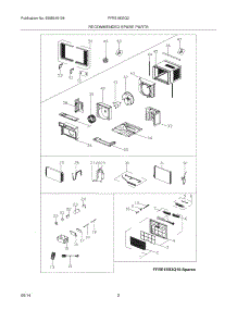 03 - Recommended Spare Parts parts for Frigidaire Room Air Conditioner FFRE1833Q21 from AppliancePartsPros.com