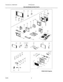 02 - Recommended Spare Parts parts for Electrolux Air Conditioner FFRE1833S20 from AppliancePartsPros.com