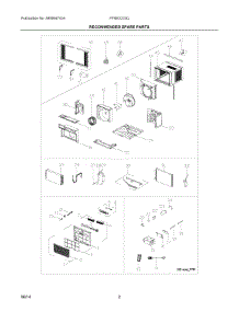 02 - Recommended Spare Parts parts for Electrolux Air Conditioner FFRE2233Q20 from AppliancePartsPros.com