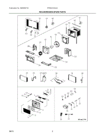 02 - Recommended Spare Parts parts for Electrolux Air Conditioner FFRE2233Q22 from AppliancePartsPros.com