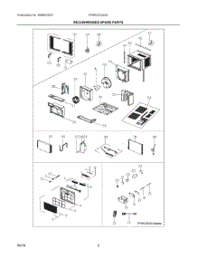 02 - Recommended Spare Parts parts for Electrolux Air Conditioner FFRE2233S20 from AppliancePartsPros.com
