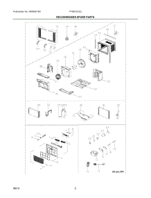 02 - Recommended Spare Parts parts for Electrolux Air Conditioner FFRE2533Q20 from AppliancePartsPros.com