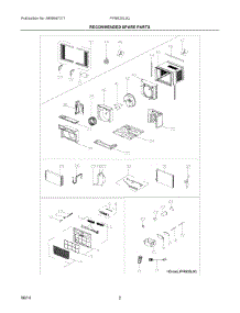02 - Recommended Spare Parts parts for Electrolux Air Conditioner FFRE25L3Q21 from AppliancePartsPros.com