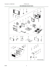 02 - Recommended Spare Parts parts for Electrolux Air Conditioner FFRE25L3S20 from AppliancePartsPros.com