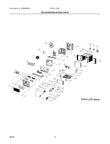 02 - Recommended Spare Parts parts for Electrolux Air Conditioner FFRH11L2R11 from AppliancePartsPros.com
