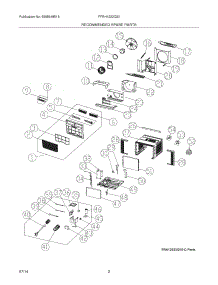 03 - Recommended Spare Parts parts for Frigidaire Room Air Conditioner FFRH1222Q20 from AppliancePartsPros.com