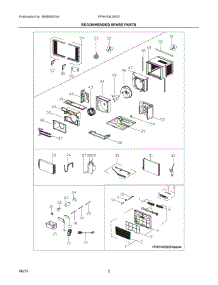 02 - Recommended Spare Parts parts for Electrolux Air Conditioner FFRH18L2R20 from AppliancePartsPros.com