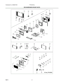 02 - Recommended Spare Parts parts for Electrolux Air Conditioner FFRH2522Q20 from AppliancePartsPros.com