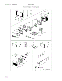 02 - Recommended Spare Parts parts for Electrolux Air Conditioner FFRH2522R20 from AppliancePartsPros.com