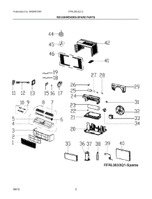 02 - Recommended Spare Parts parts for Electrolux Air Conditioner FFRL0633Q12 from AppliancePartsPros.com