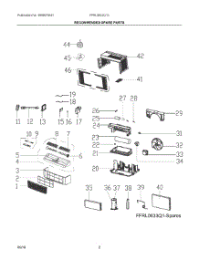 02 - Recommended Spare Parts parts for Electrolux Air Conditioner FFRL0633Q13 from AppliancePartsPros.com