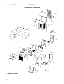 02 - Recommended Spare Parts parts for Electrolux Air Conditioner FFRS08C3Q12 from AppliancePartsPros.com