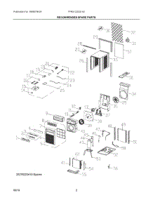 02 - Recommended Spare Parts parts for Electrolux Air Conditioner FFRS1222Q1A0 from AppliancePartsPros.com