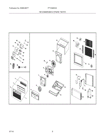 03 - Recommended Spare Parts parts for Frigidaire Room Air Conditioner FFTA0833Q12 from AppliancePartsPros.com