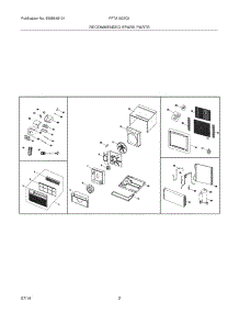 03 - Recommended Spare Parts parts for Frigidaire Room Air Conditioner FFTA1033Q13 from AppliancePartsPros.com