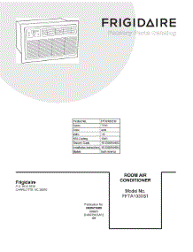 01 - Cover Sheet parts for Electrolux Air Conditioner FFTA1033S10 from AppliancePartsPros.com