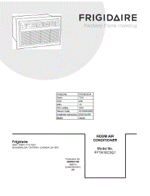 01 - Cover Sheet parts for Electrolux Air Conditioner FFTA10C3Q14 from AppliancePartsPros.com