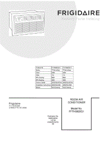 01 - Cover parts for Frigidaire Room Air Conditioner FFTH0822Q13 from AppliancePartsPros.com