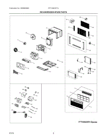 02 - Recommended Spare Parts parts for Electrolux Air Conditioner FFTH0822R10 from AppliancePartsPros.com
