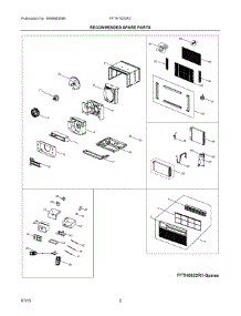 02 - Recommended Spare Parts parts for Electrolux Air Conditioner FFTH1022R21 from AppliancePartsPros.com