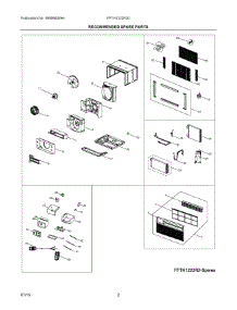 02 - Recommended Spare Parts parts for Electrolux Air Conditioner FFTH1222R20 from AppliancePartsPros.com