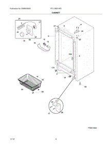 05 - Cabinet parts for Frigidaire Freezer FFU13M3HW3 from AppliancePartsPros.com