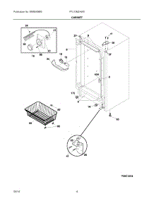 03 - Cabinet parts for Electrolux Freezer FFU13M3HW5 from AppliancePartsPros.com