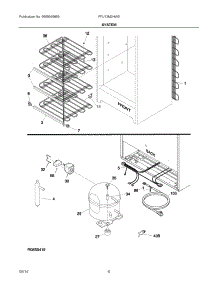 04 - System parts for Electrolux Freezer FFU13M3HW5 from AppliancePartsPros.com