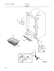 03 - Cabinet parts for Electrolux Freezer FFU14M5HWH from AppliancePartsPros.com