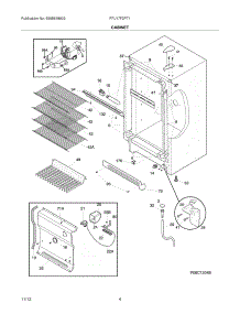 05 - Cabinet parts for Frigidaire Freezer FFU17F2PT1 from AppliancePartsPros.com