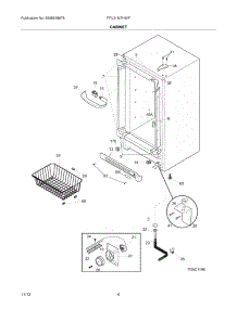 05 - Cabinet parts for Frigidaire Freezer FFU21M7HWP from AppliancePartsPros.com