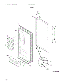 02 - Door parts for Electrolux Freezer FFVU17F4QWA from AppliancePartsPros.com
