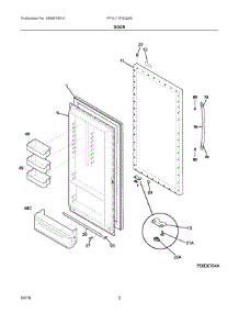 02 - Door parts for Electrolux Freezer FFVU17F4QWB from AppliancePartsPros.com